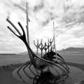 IJsland Reykjavik Solfar Vikingschip (2555)